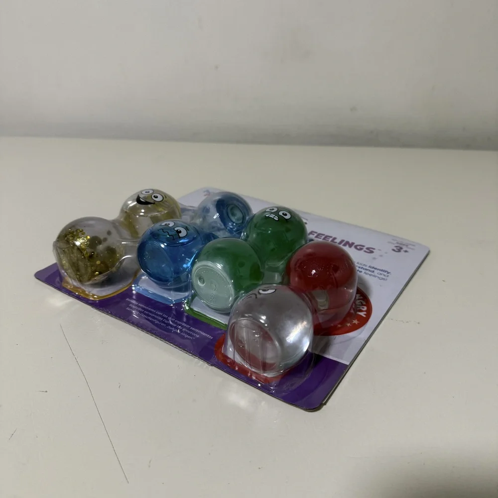 hand2mind Express Your Feelings Sensory Bottles 4-Pack Happy Sad Scared Angry